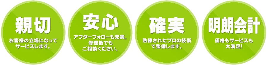 安心・快適なカーライフをトータルサポート！